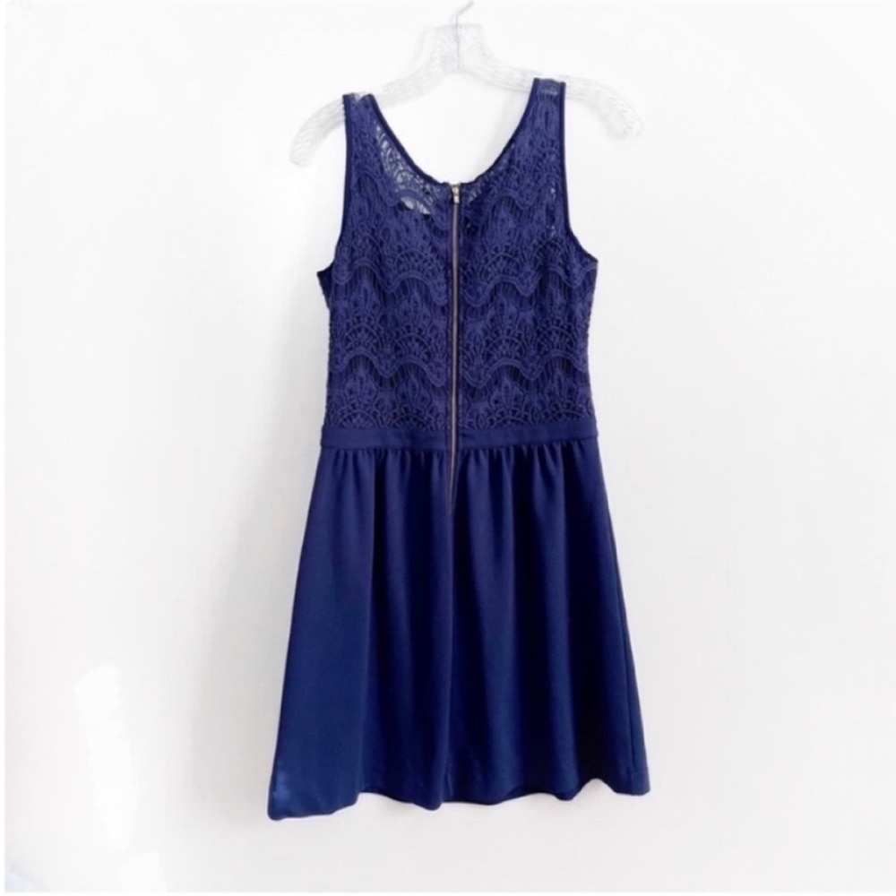 Lilly Pulitzer Rhea dress navy blue ponte lace sleeveless preppy - Picture 8 of 8